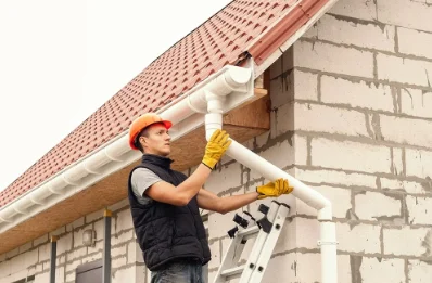 Pose et remplacement de gouttières au Portel